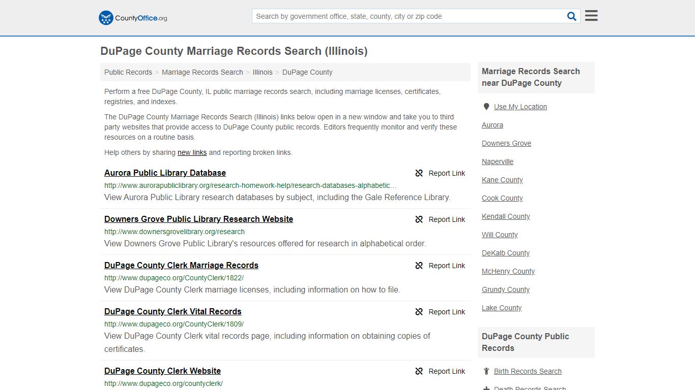 Marriage Records Search - DuPage County, IL (Marriage ...